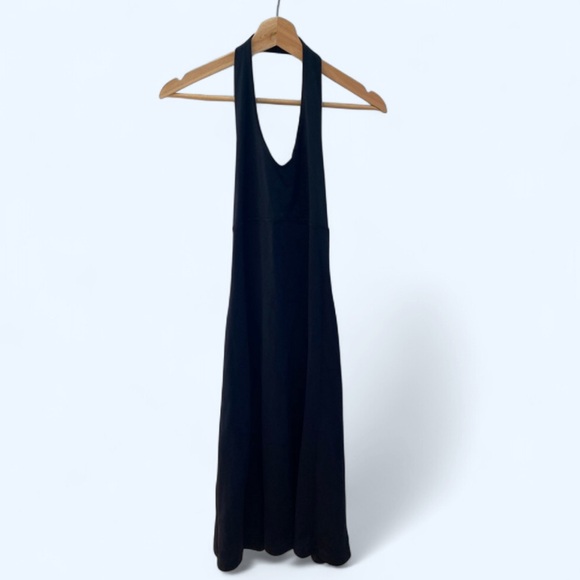 Patagonia Women’s Morning Glory Black Halter Tie Back Outdoors Midi Dress XS - Picture 2 of 4
